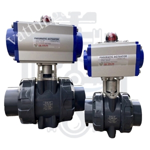 Van bi UPVC đóng mở khí nén